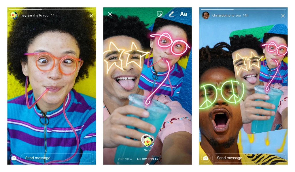 You can now 'remix' direct Instagram photo messages and send them back