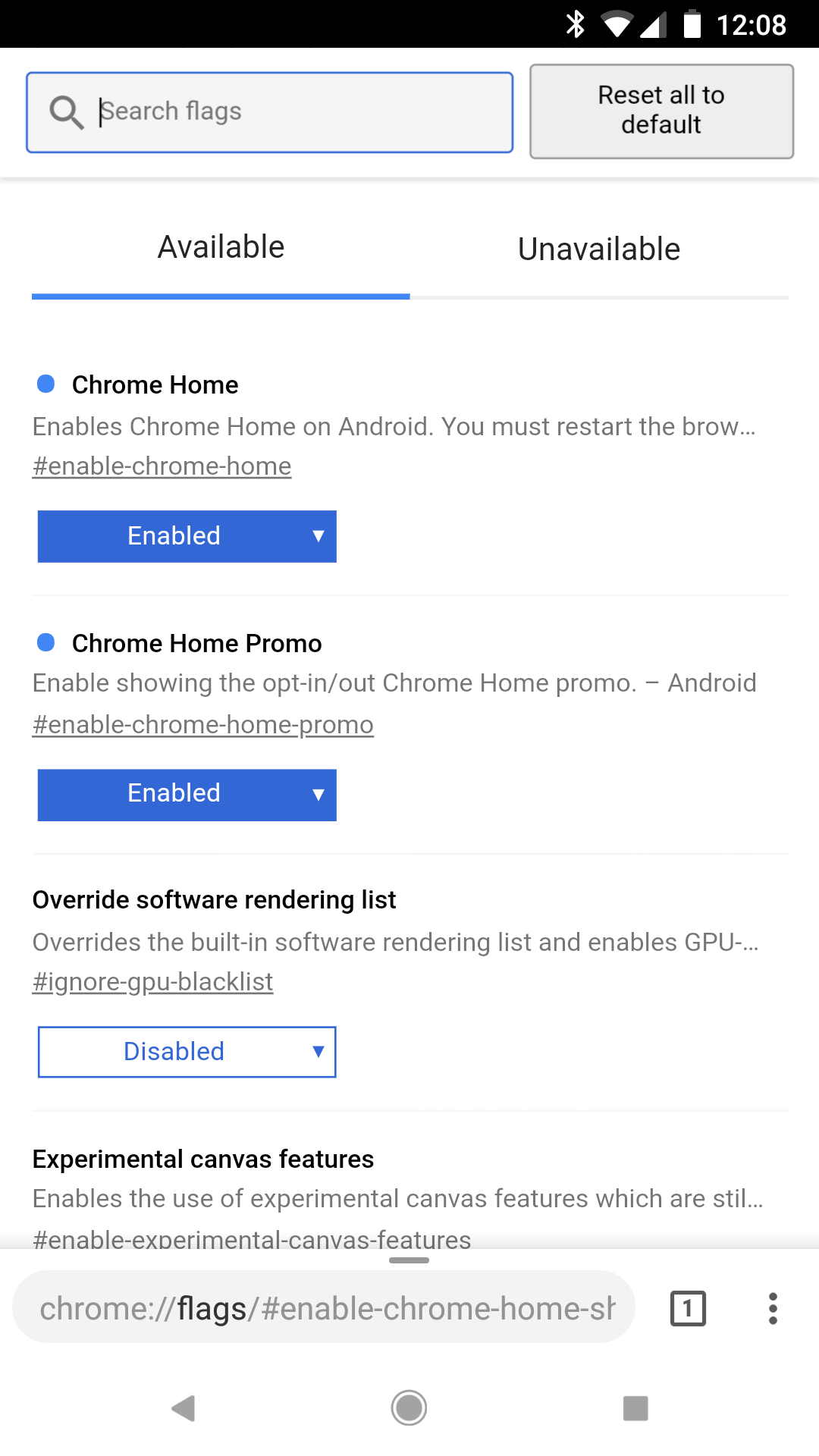 Chrome 64 makes it easier to find the flags you changed
