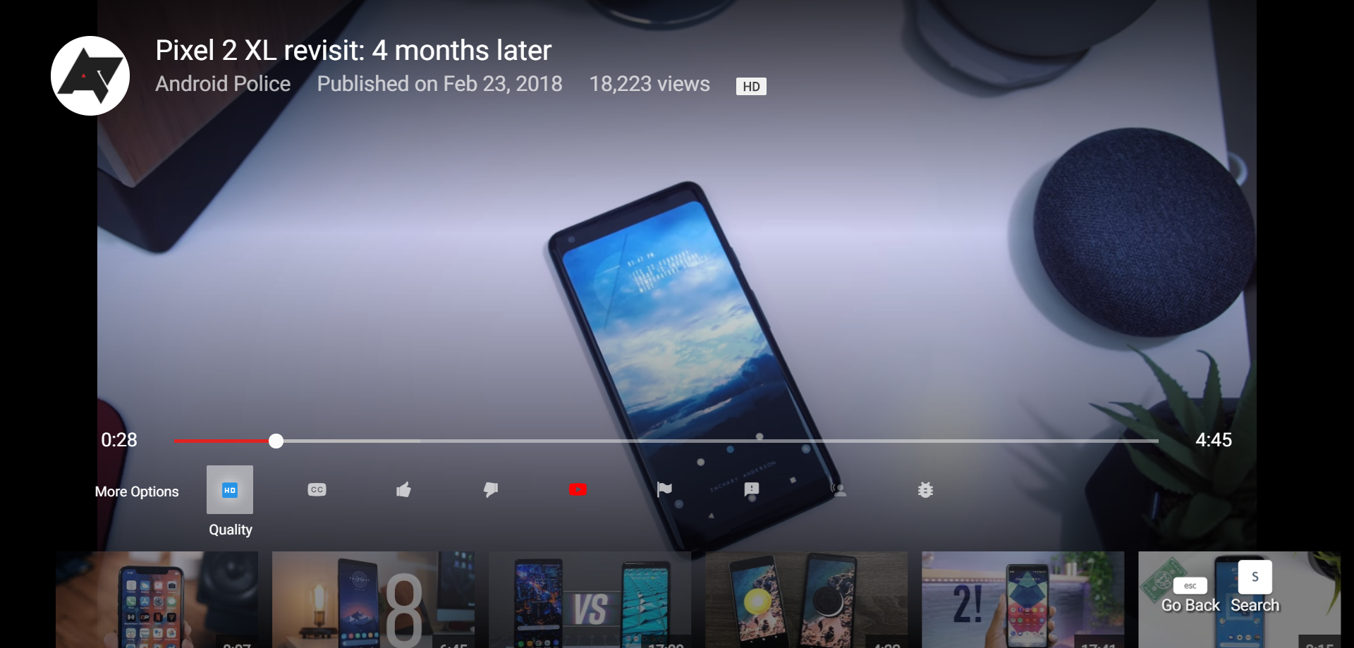 YouTube for Android TV adds manual resolution selection, starts rolling ...