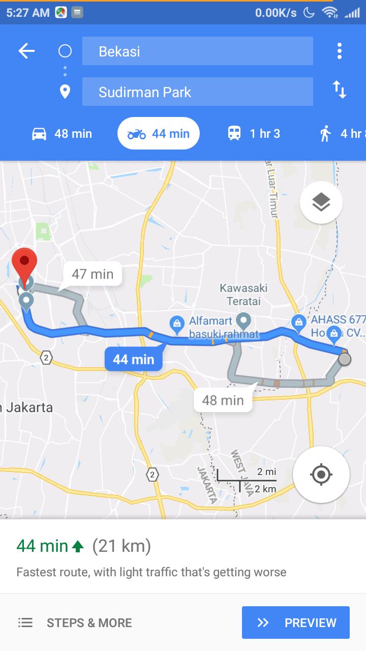 Google Maps two-wheelers mode spreads to Indonesia