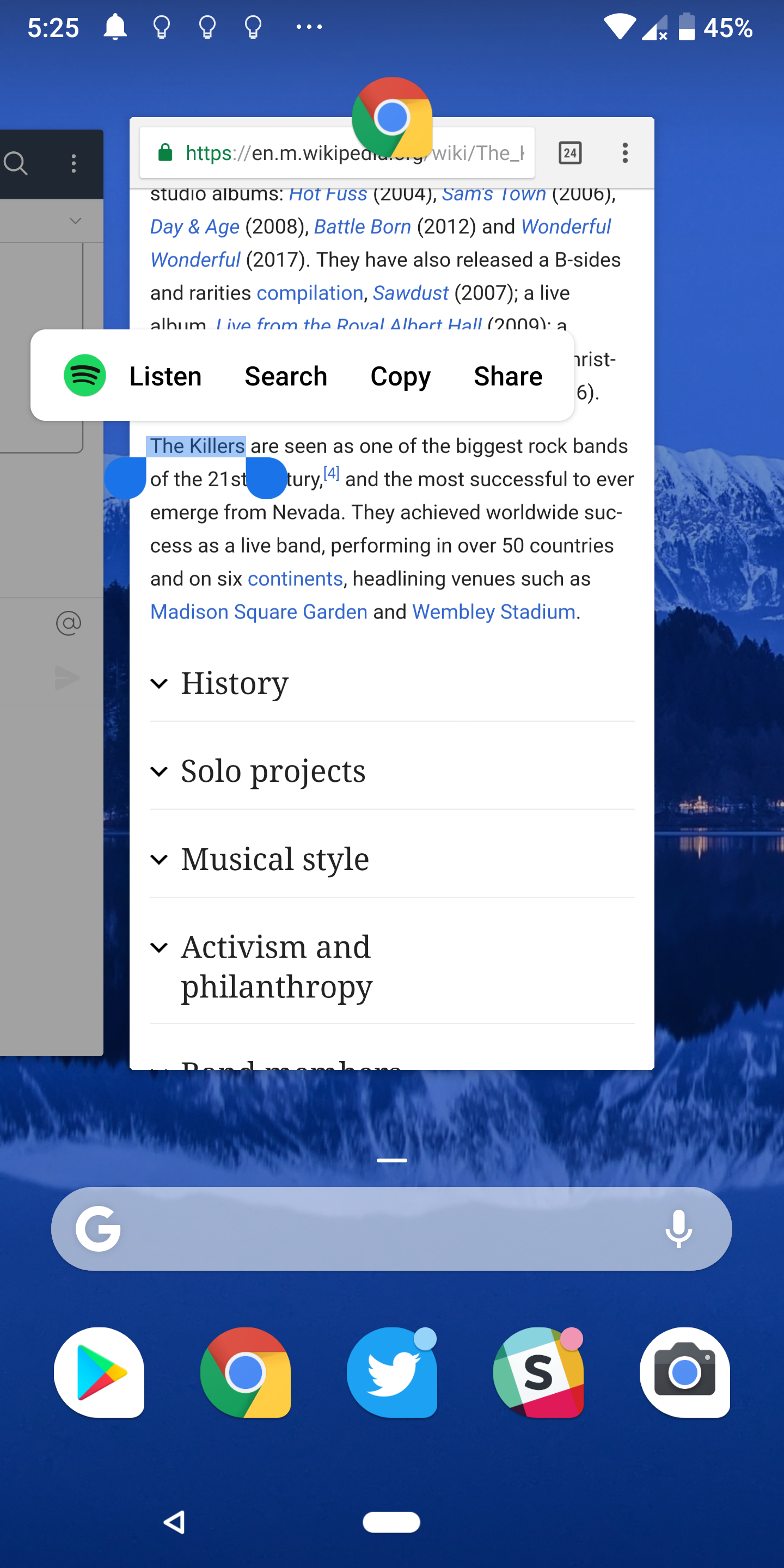 Android P's new Recents UI includes smart text selection, image sharing, and pulling text from