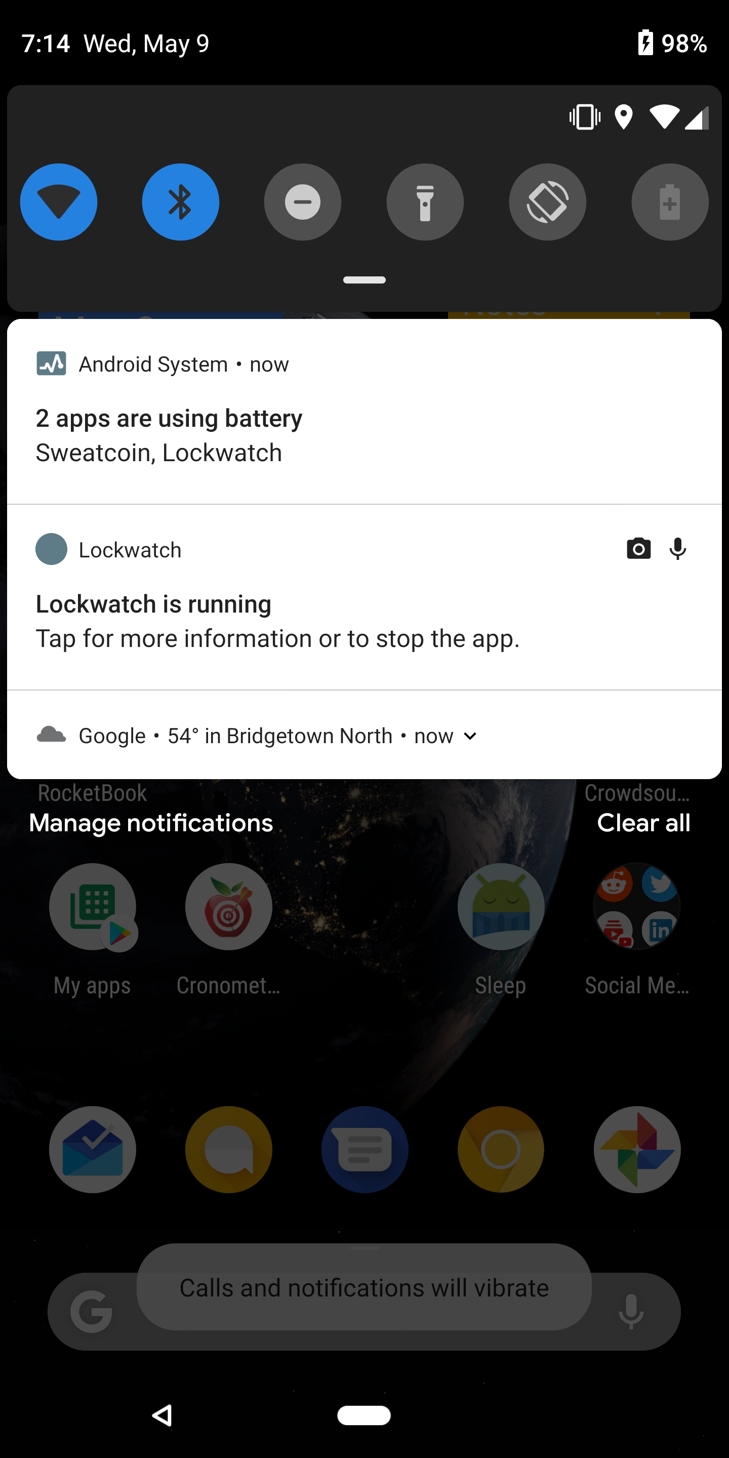 In Android P, notifications for apps running in the background show if ...