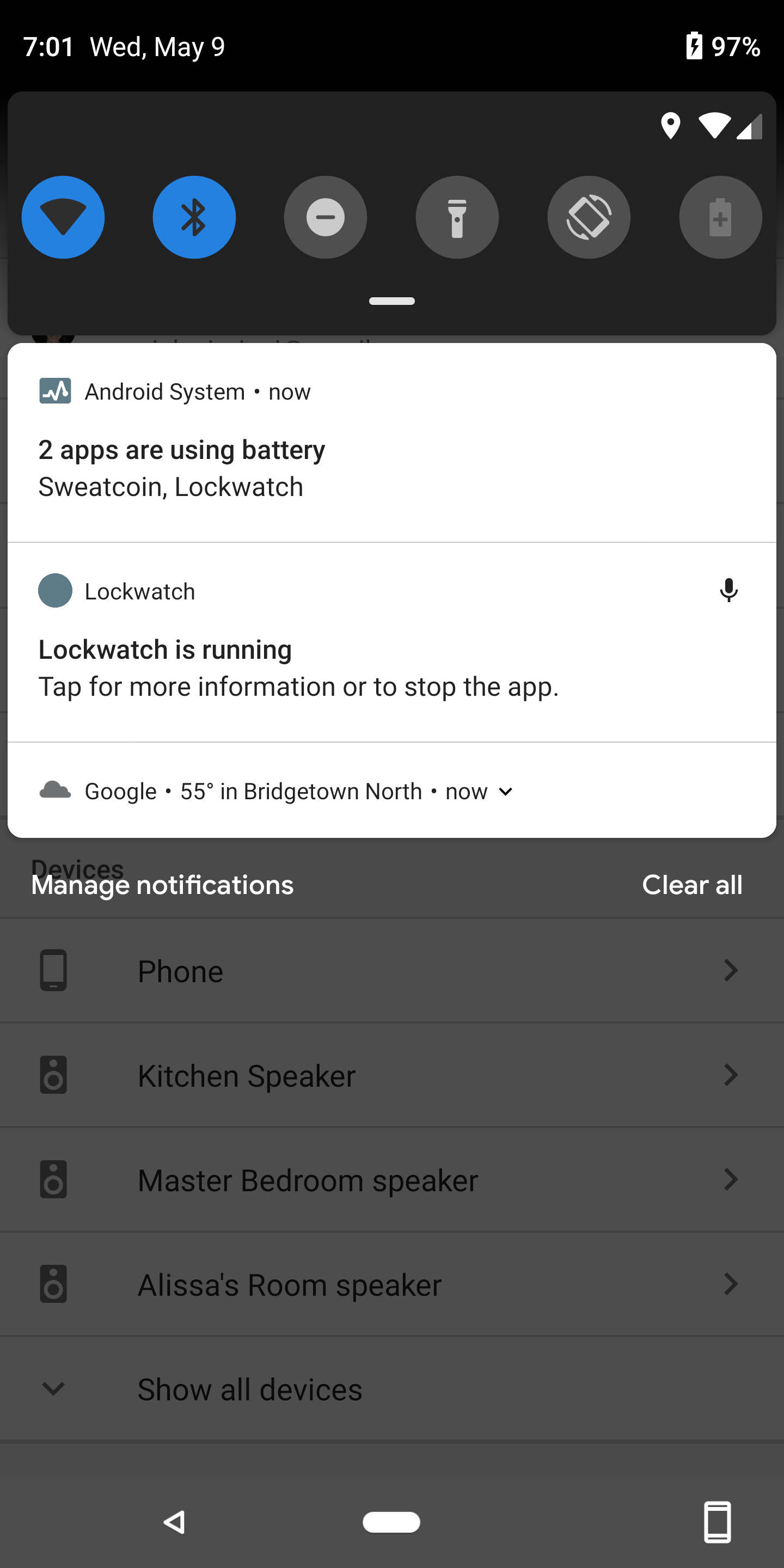 In Android P, Notifications For Apps Running In The Background Show If 