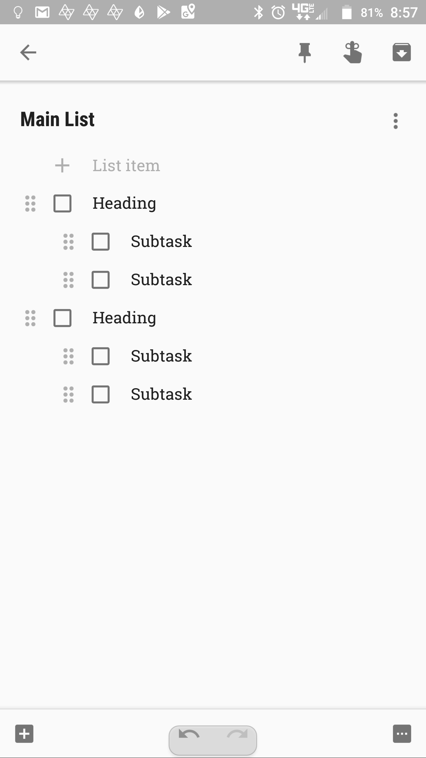 Google Keep now lets you indent items in lists