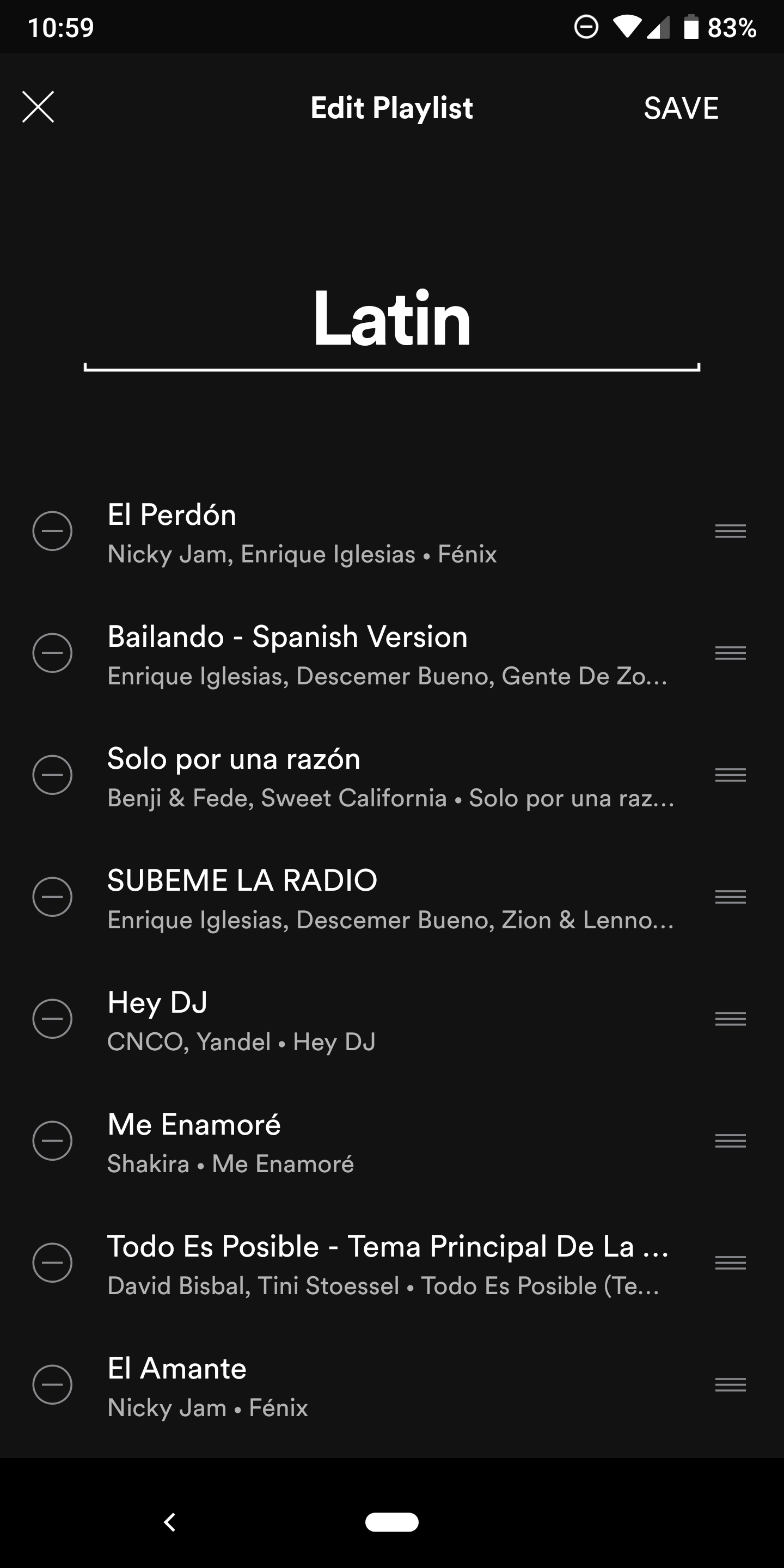Reordering tracks in your Spotify playlists is now possible on Android