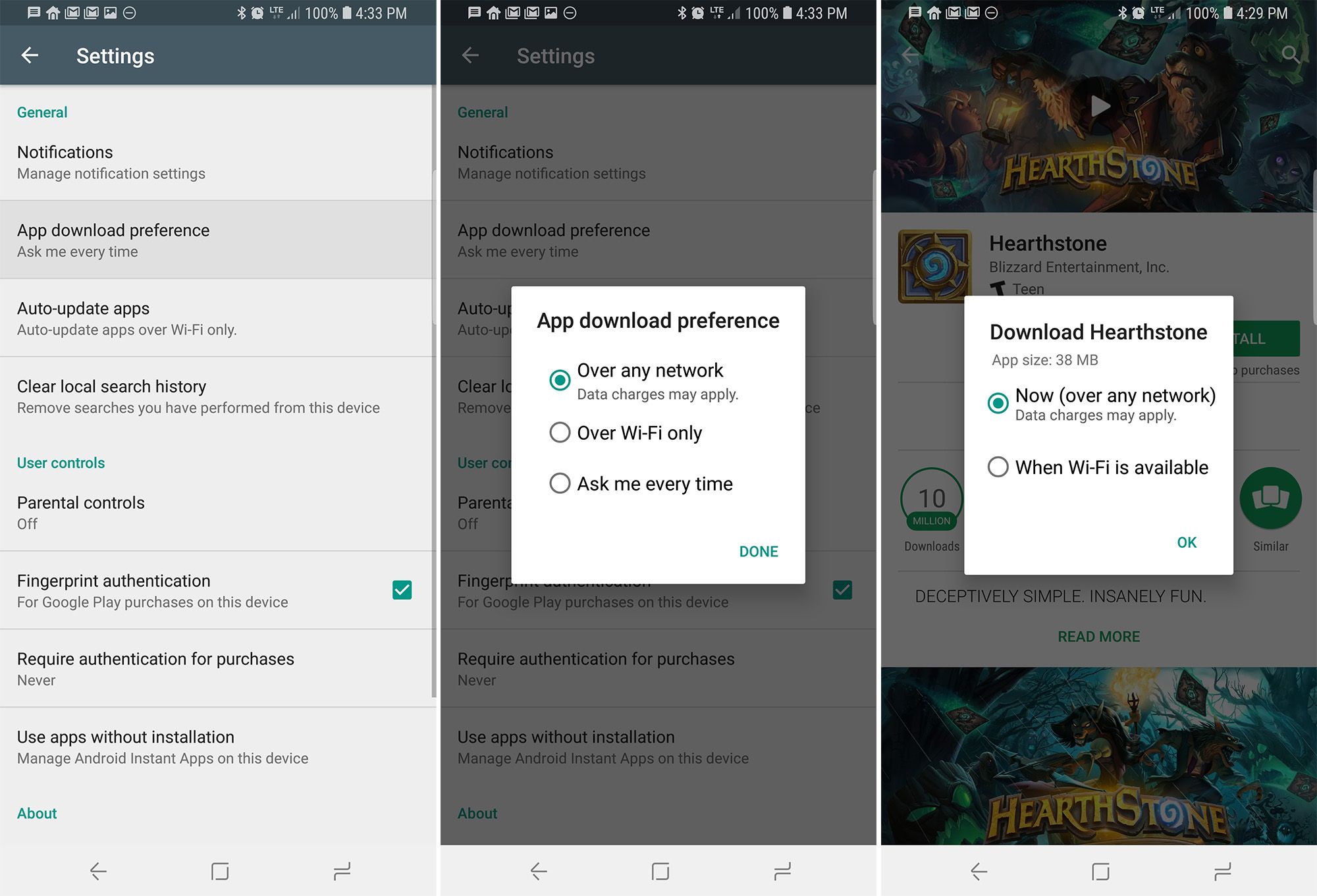 How to set the play store to download apps over wifi only 