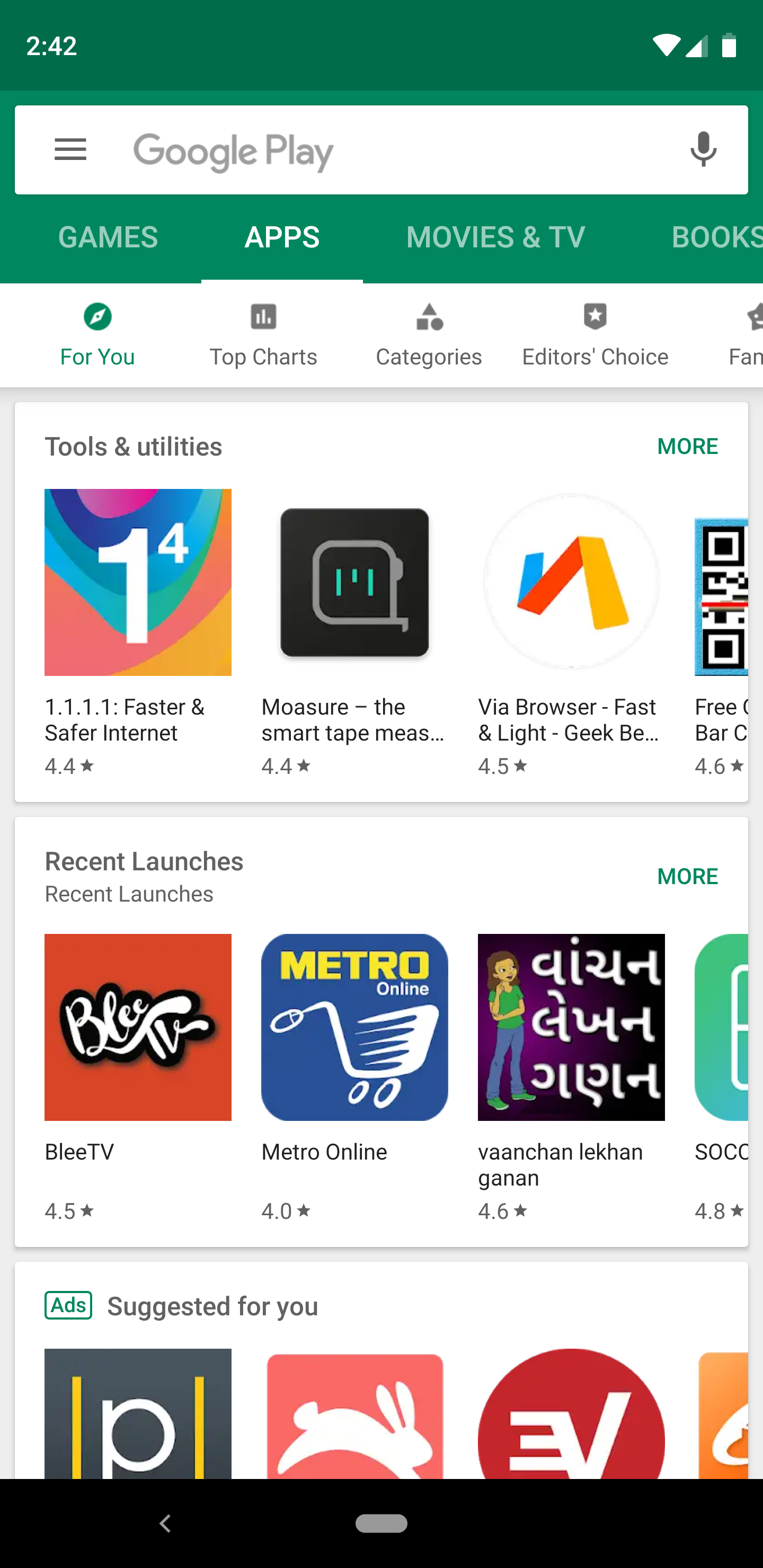 Google emphasizes Apps and Games in latest Play Store layout, hides ...