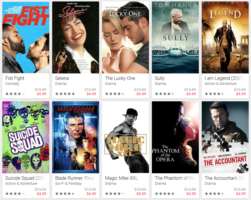 Man of Steel, Matrix, The Shining, and more are 5 from Google Play Movies