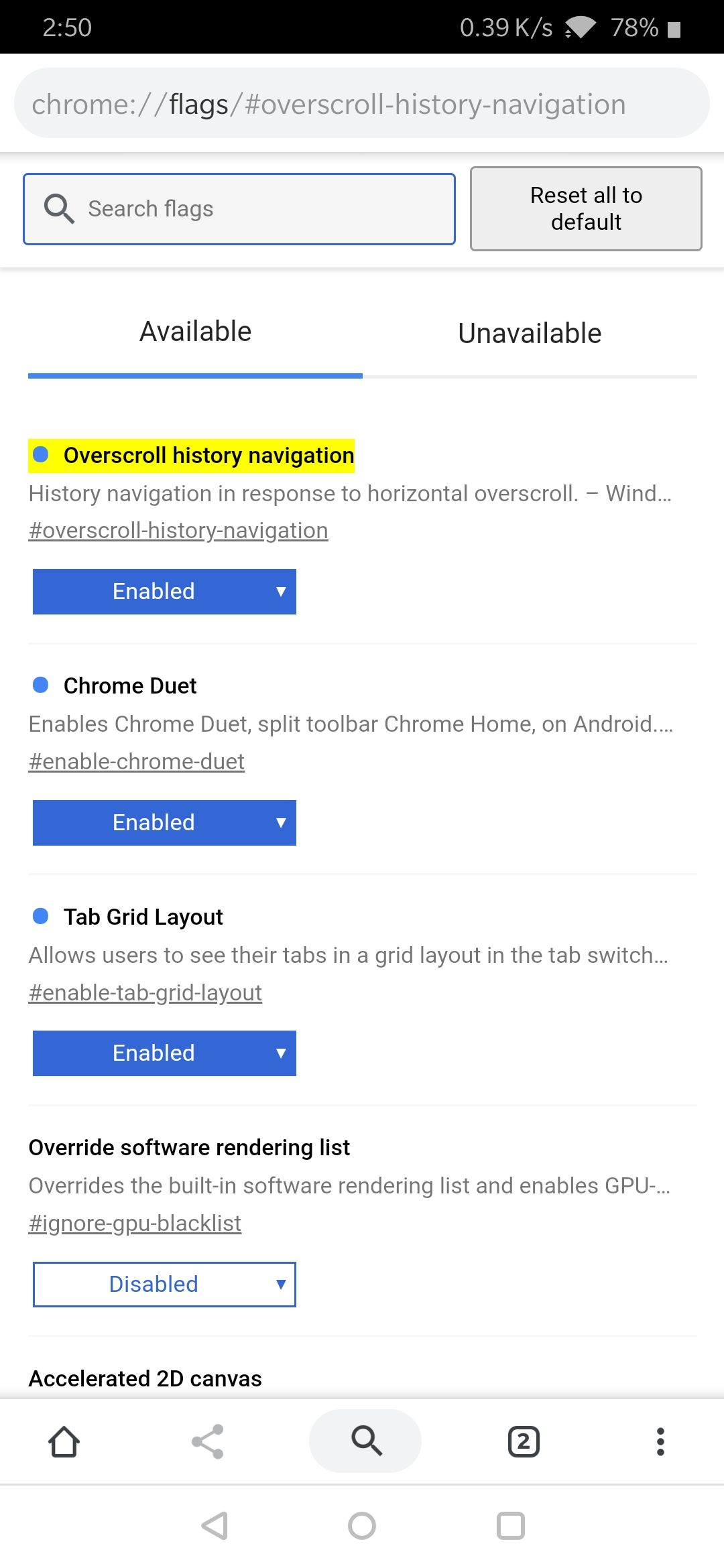 Chrome gets swipe gestures to navigate back or forward