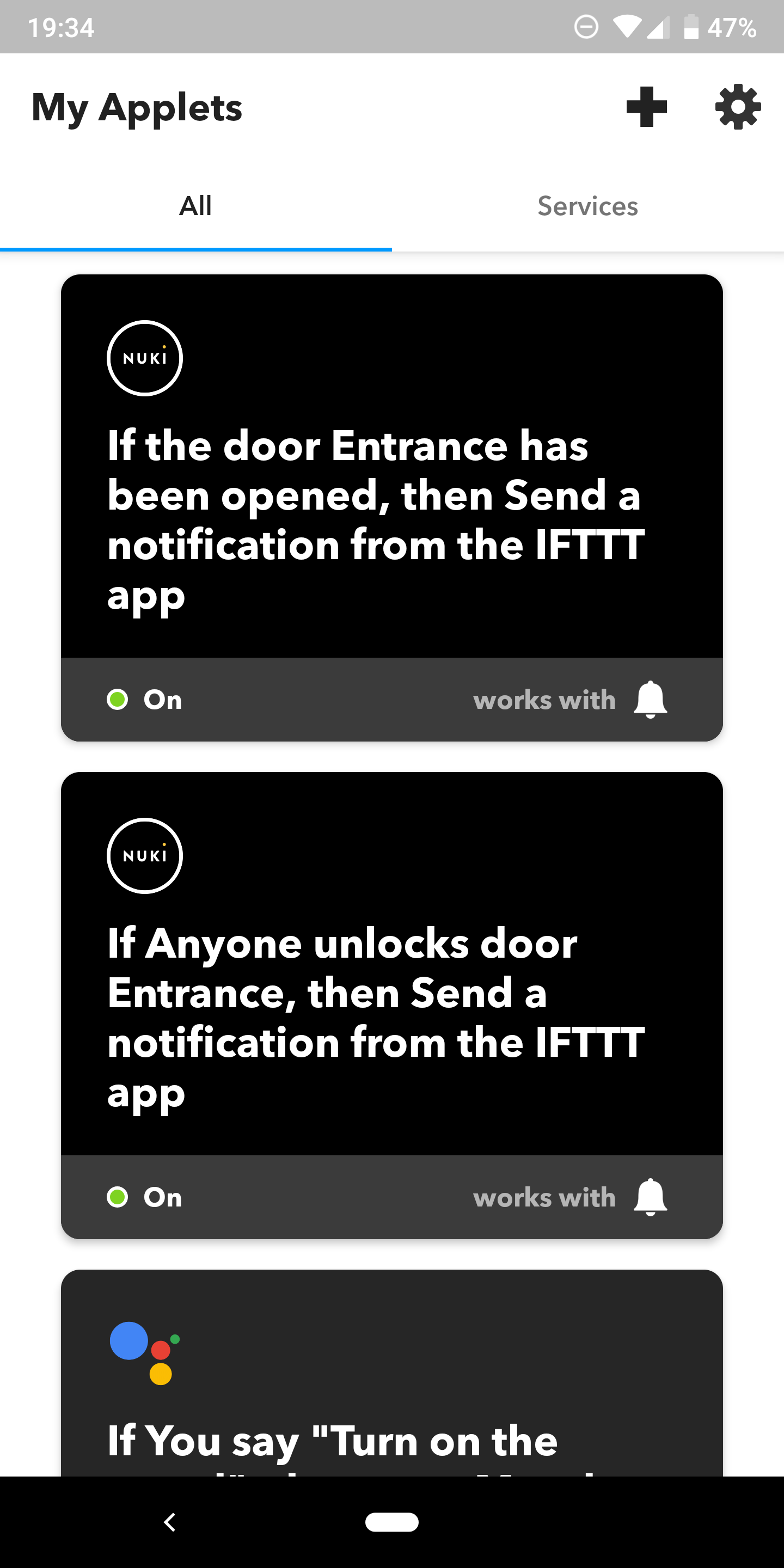 Nuki Opener Integrations - Connect Your Apps with IFTTT