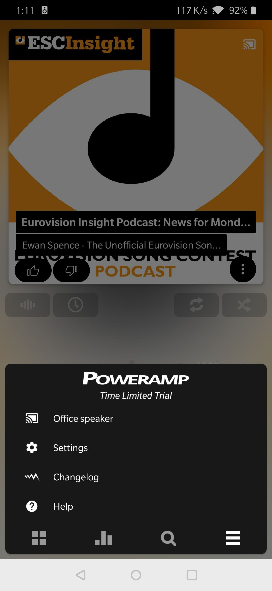 how to cast from poweramp app