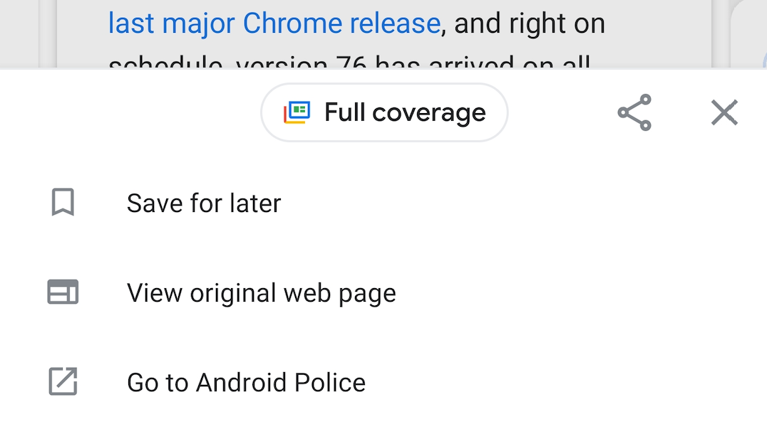 Google News v5.12 adds larger 'full coverage' button, moves shortcuts ...