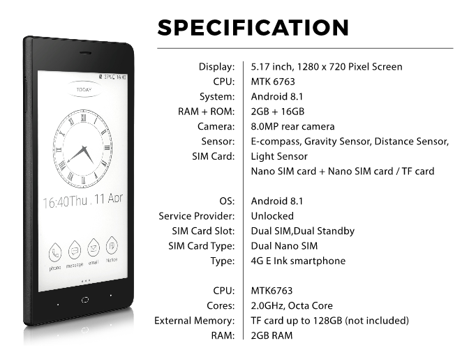 Kingrow K1 phone with e-ink screen arrives on Indiegogo, but you shouldn't  buy one