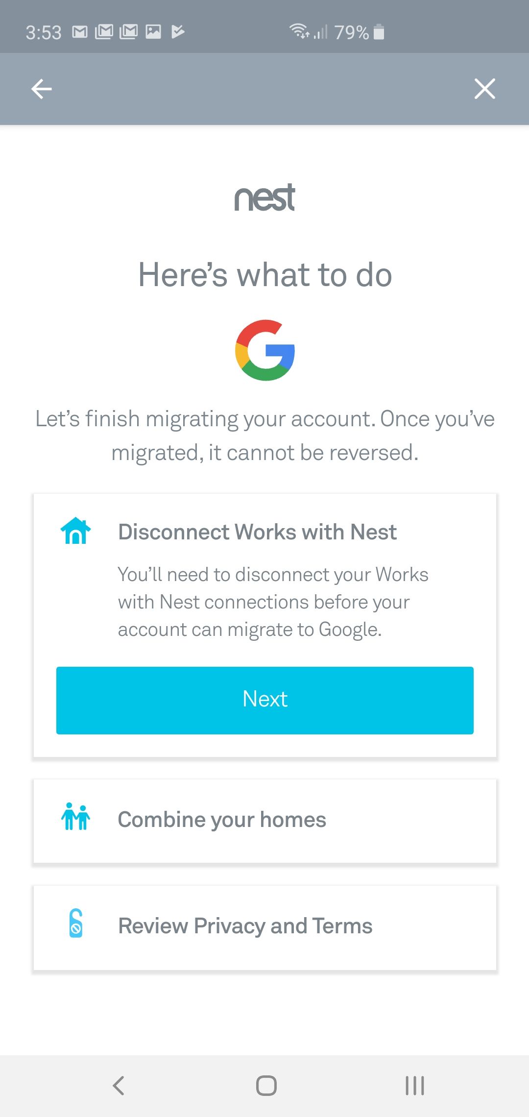 You can now migrate your Nest account to Google, but there's no way to