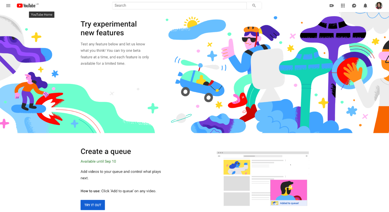 YouTube is testing video queues, but only on the web