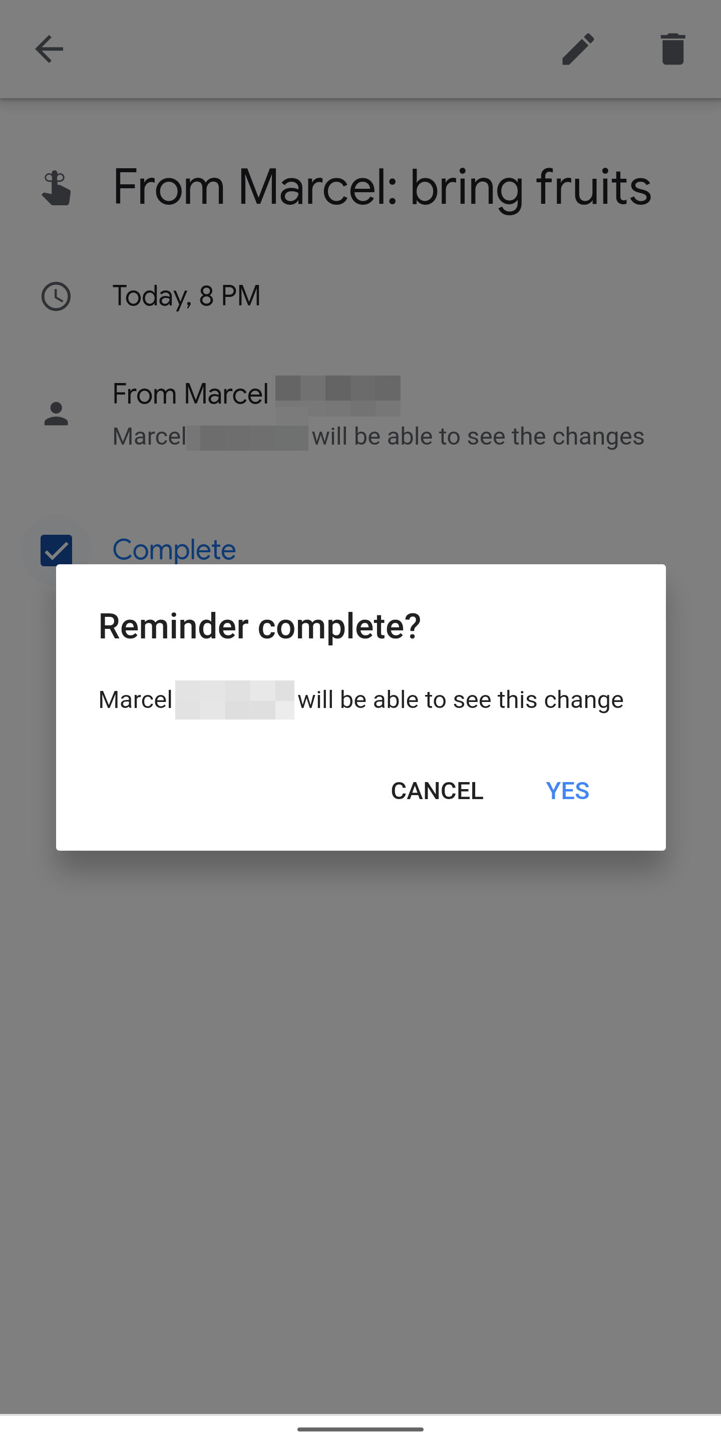 google assignable reminders