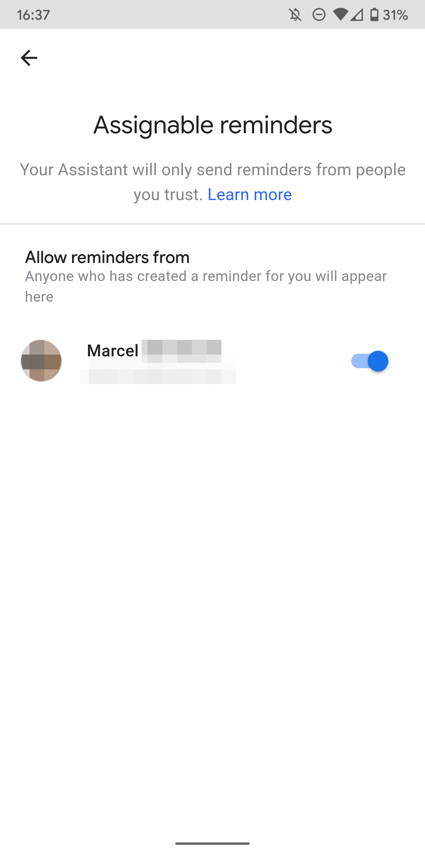 google assignable reminders