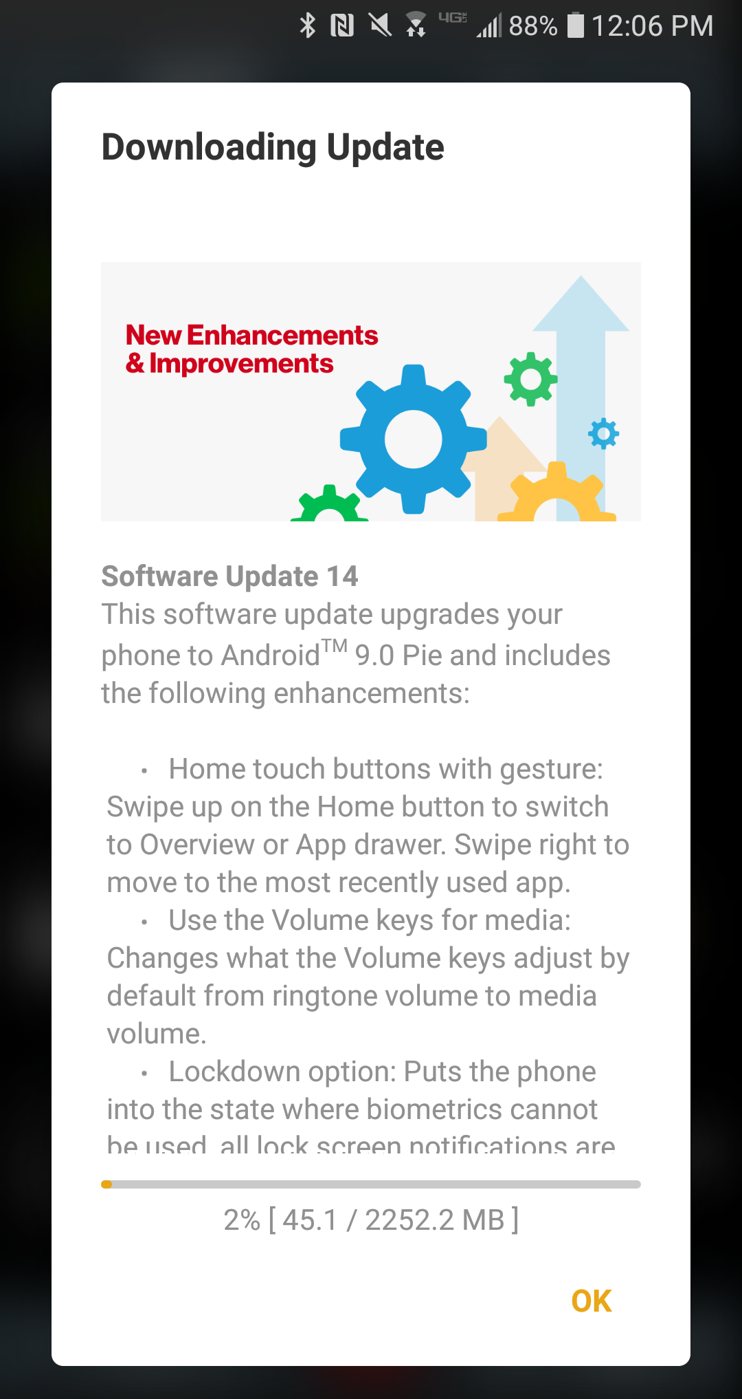 lg v30 android 9.0 update