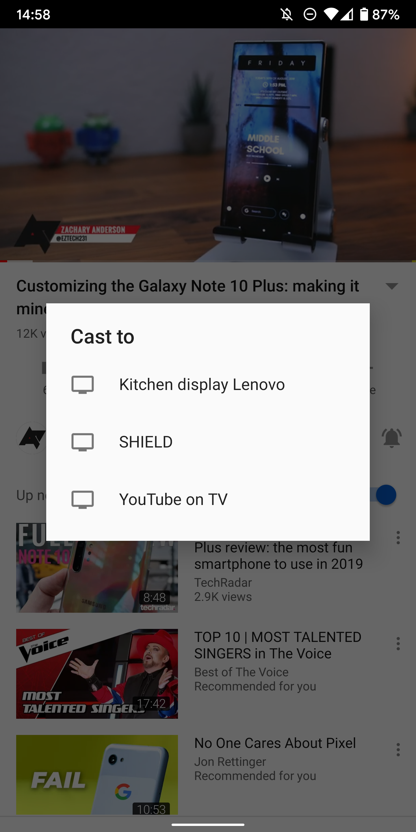 control youtube tv from phone