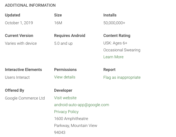 Android Auto reaches 50 million installs on the Play Store