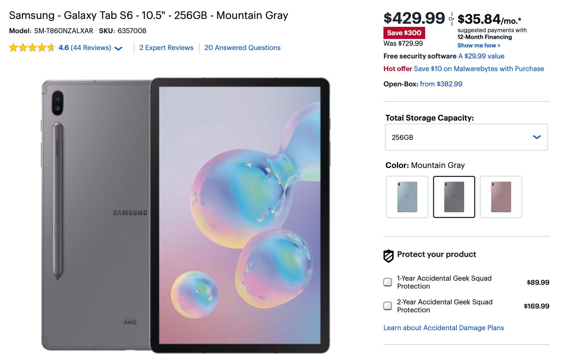 256GB Samsung Galaxy Tab S6 down to just $430 ($300 off) at