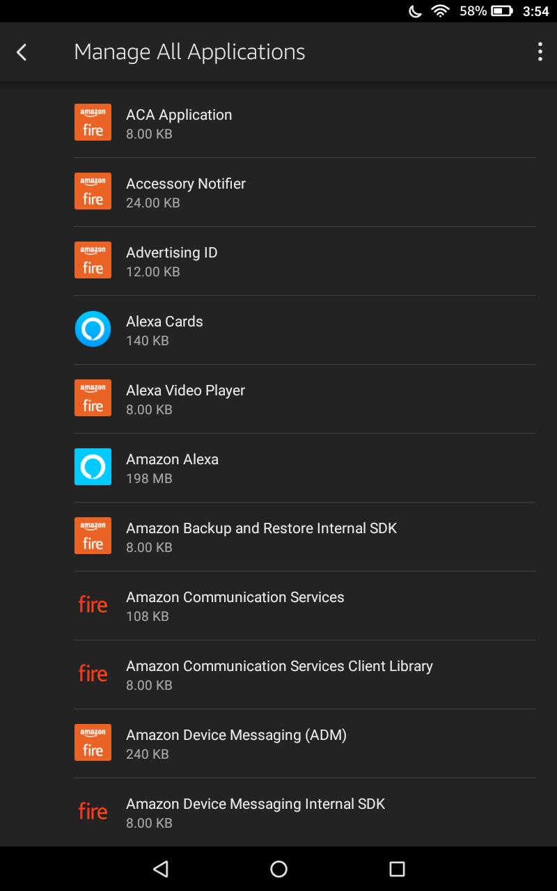 Use your settings to access the list of apps you have on your Fire tablet.