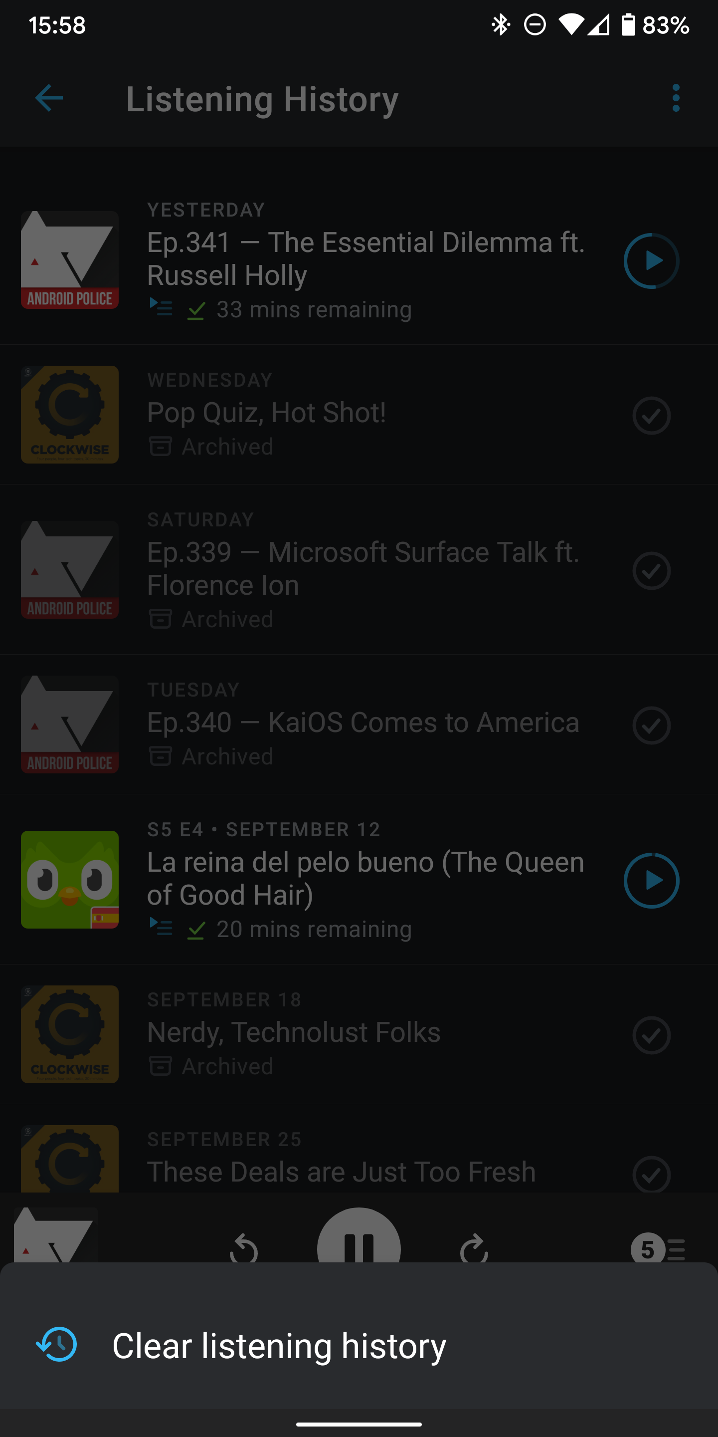 [Update Now in stable] Pocket Casts now respects the system dark mode