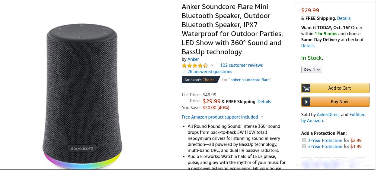Soundcore Flare Mini Review. The Affordable Wireless speaker with