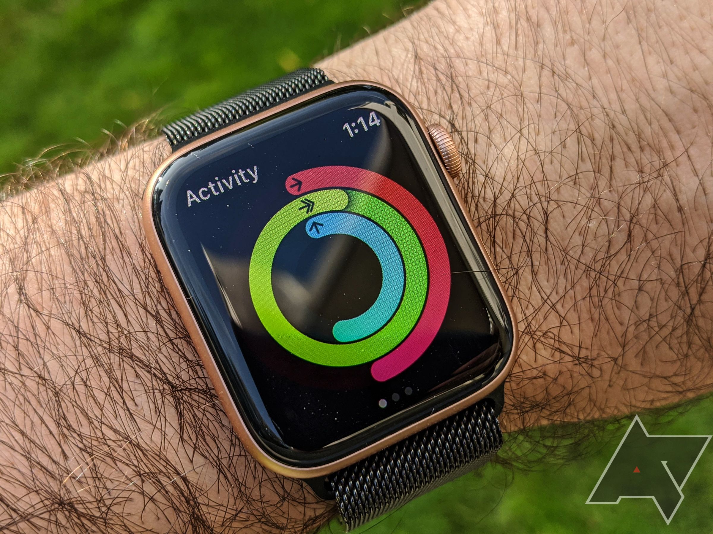 How to change activity outlet level on apple watch