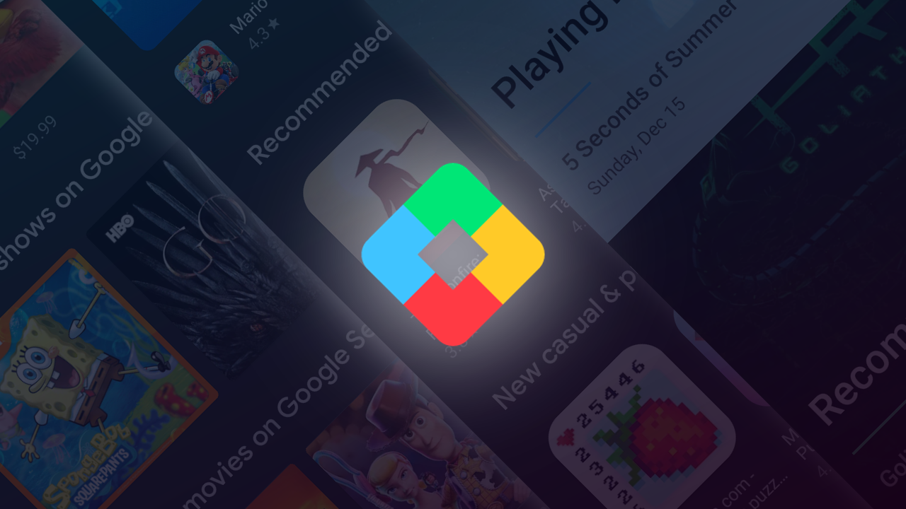 Google Play Points icon on background of apps