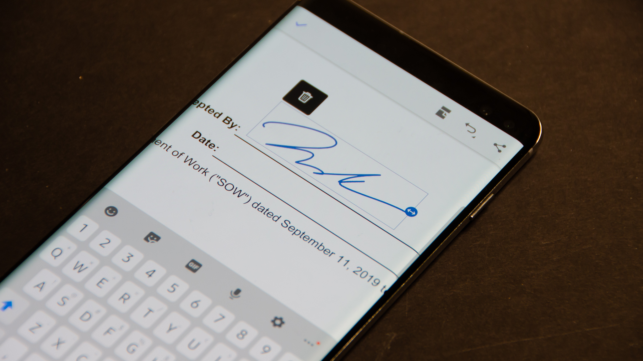 Signing PDF in Adobe Reader for Android