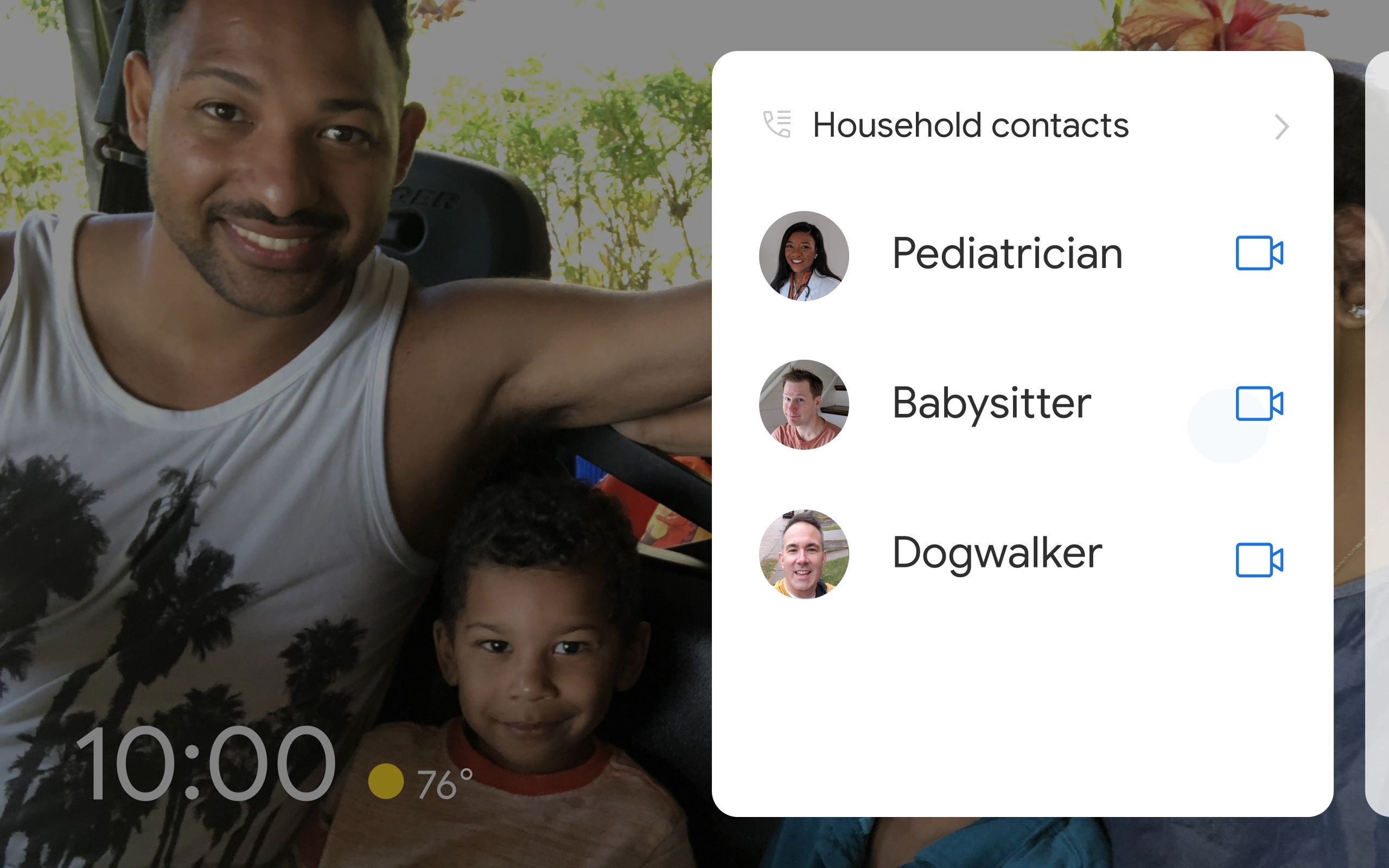 Household contacts in google