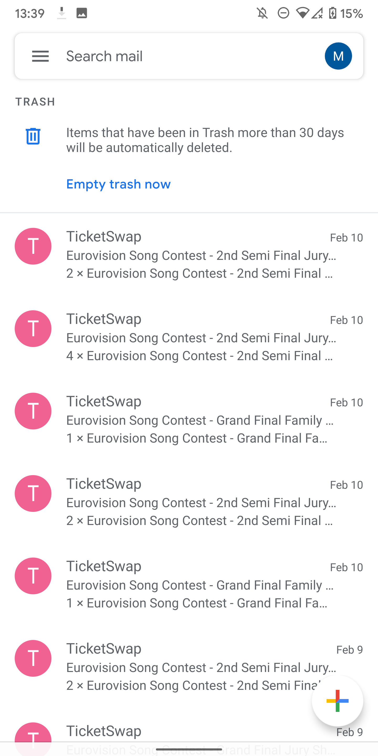 Gmail bug temporarily removes the option to empty spam and trash on