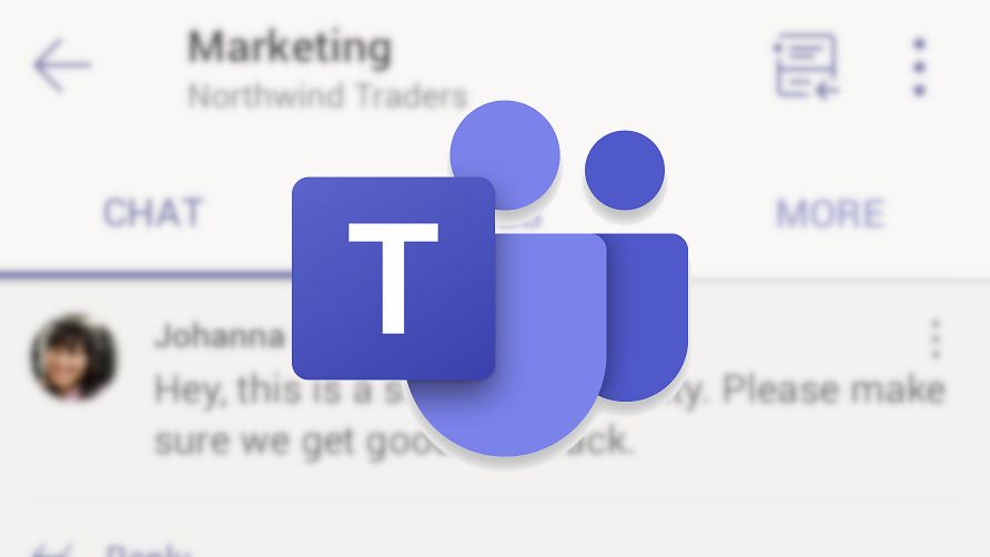 microsoft teams logo against a blurred background