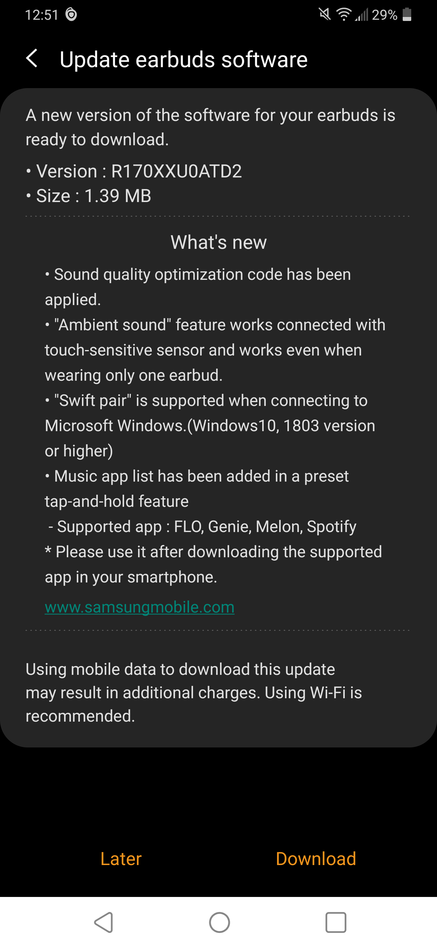 First-gen Samsung Galaxy Buds gain some 