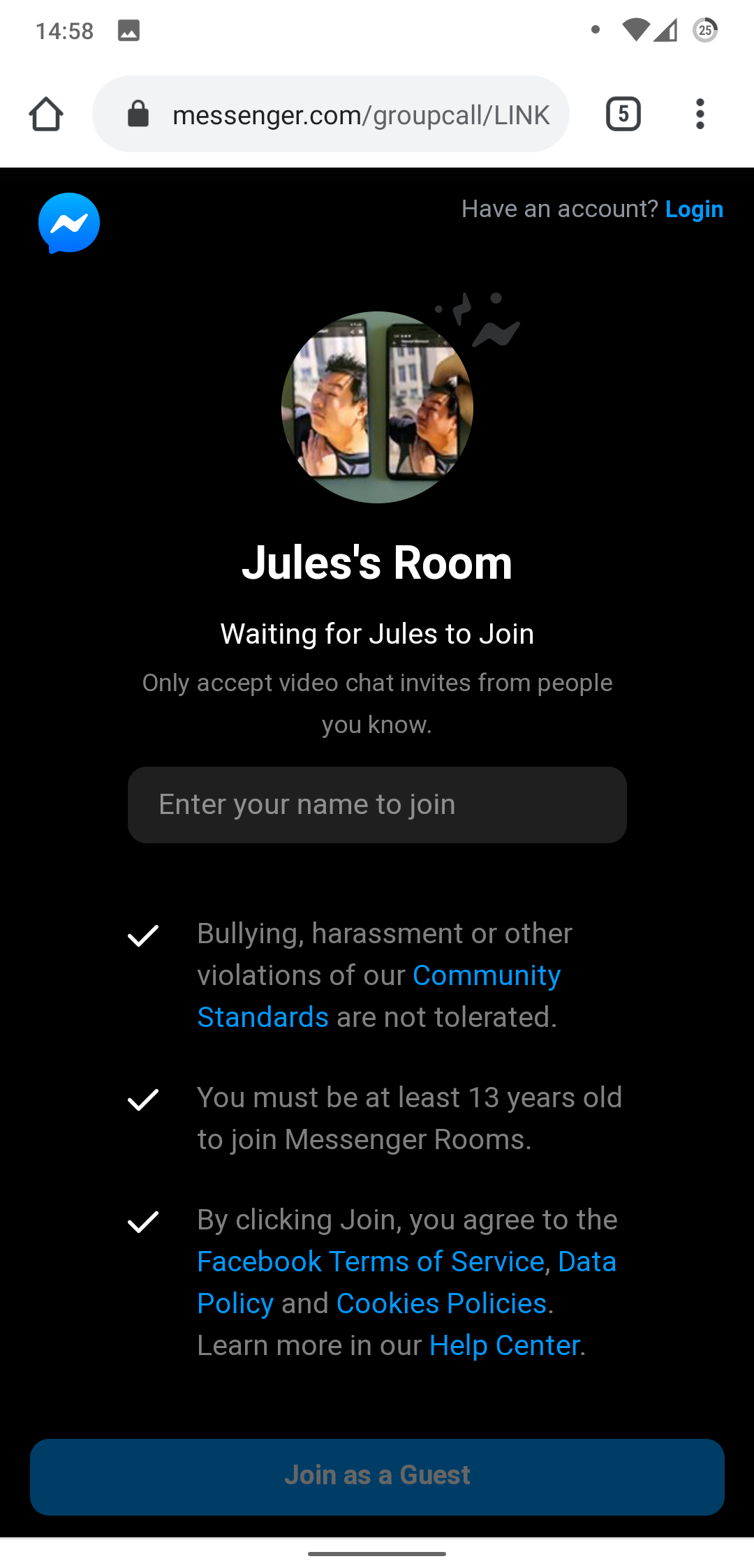 Here's where you can find Messenger Rooms in Facebook and Instagram
