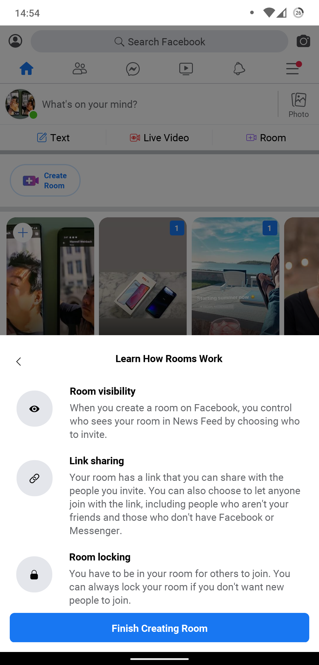 Here's where you can find Messenger Rooms in Facebook and Instagram