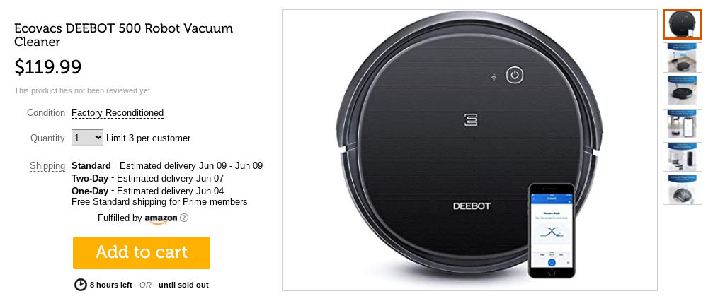 Deebot 500 - Robot vacuum popular