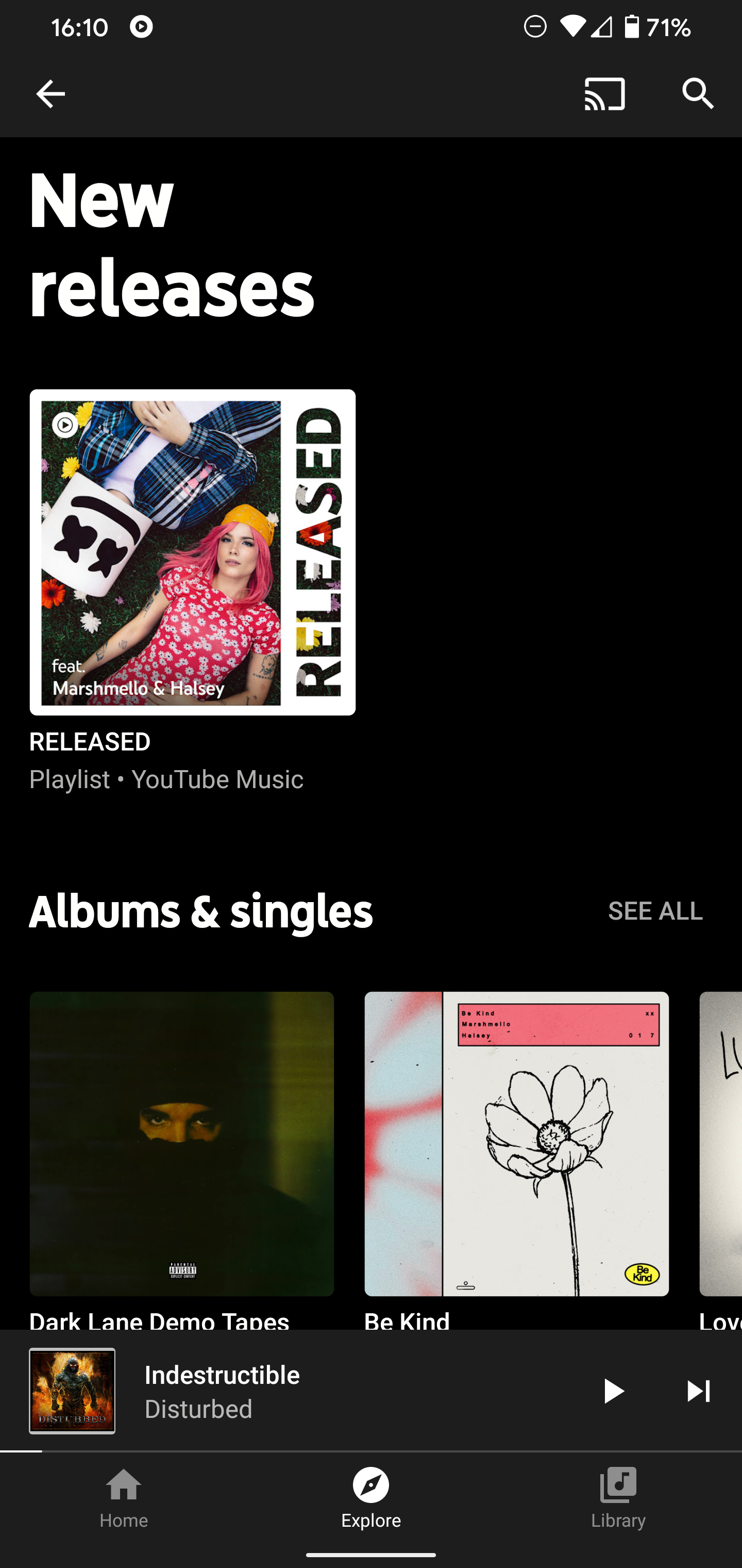 YouTube Music widely rolls out Explore tab and new player UI with