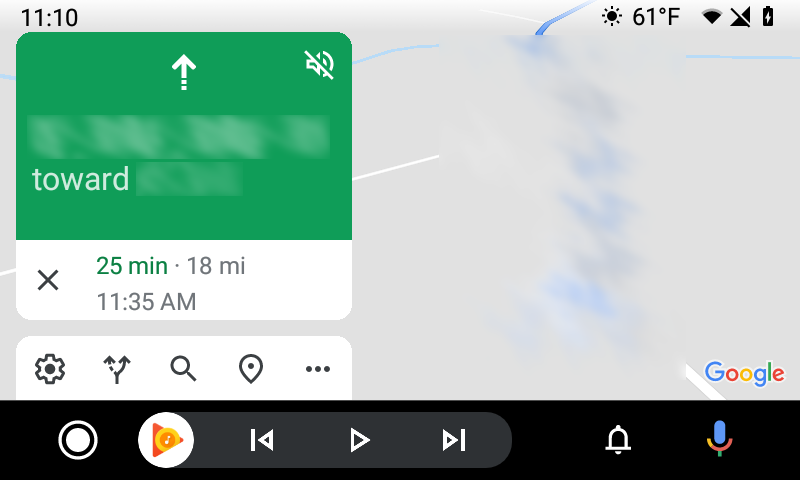 Android Auto just got new Material icons in Google Maps navigation