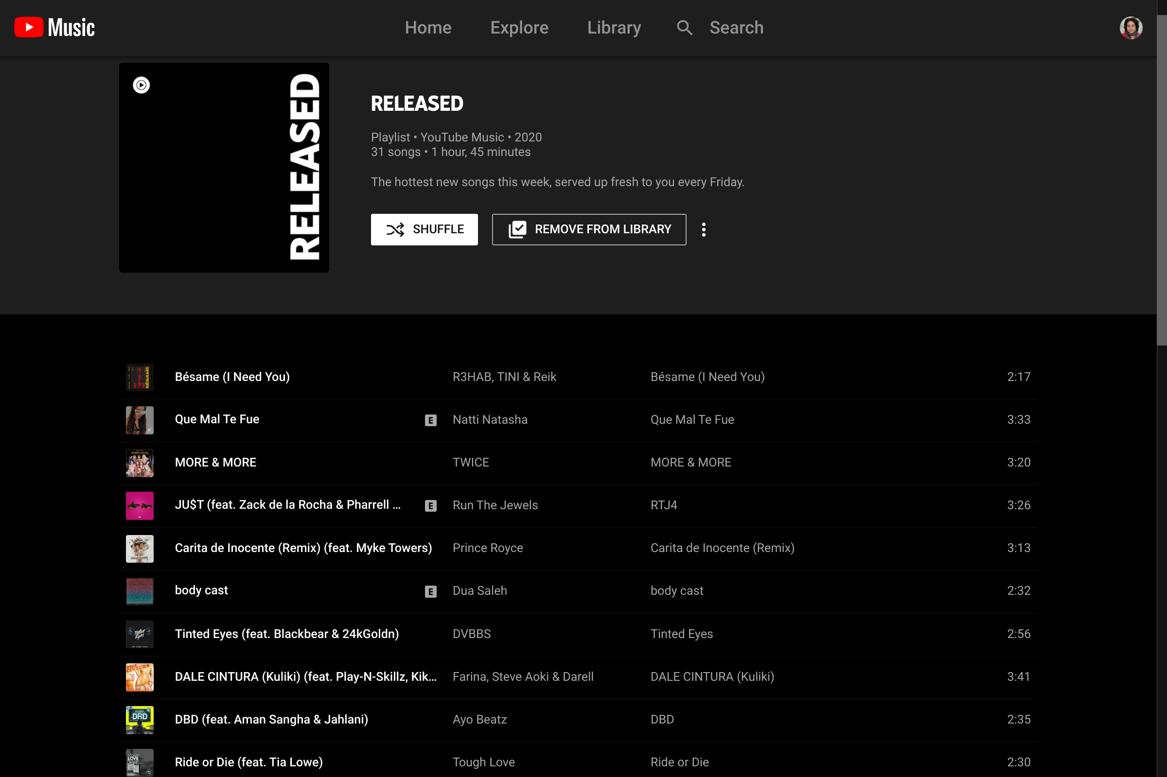 YouTube Music's new Explore tab starts rolling out on the web
