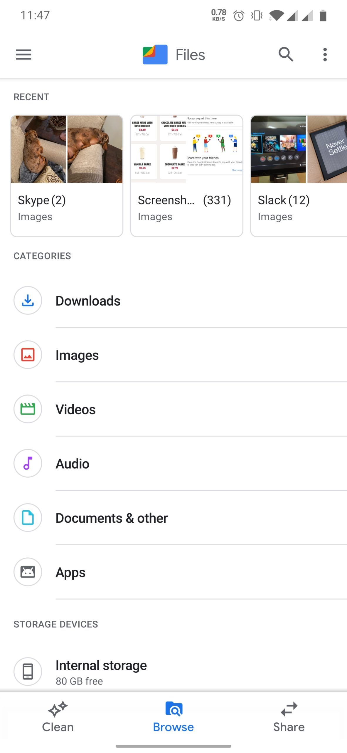 Files app on Android 11 now includes storage from other apps