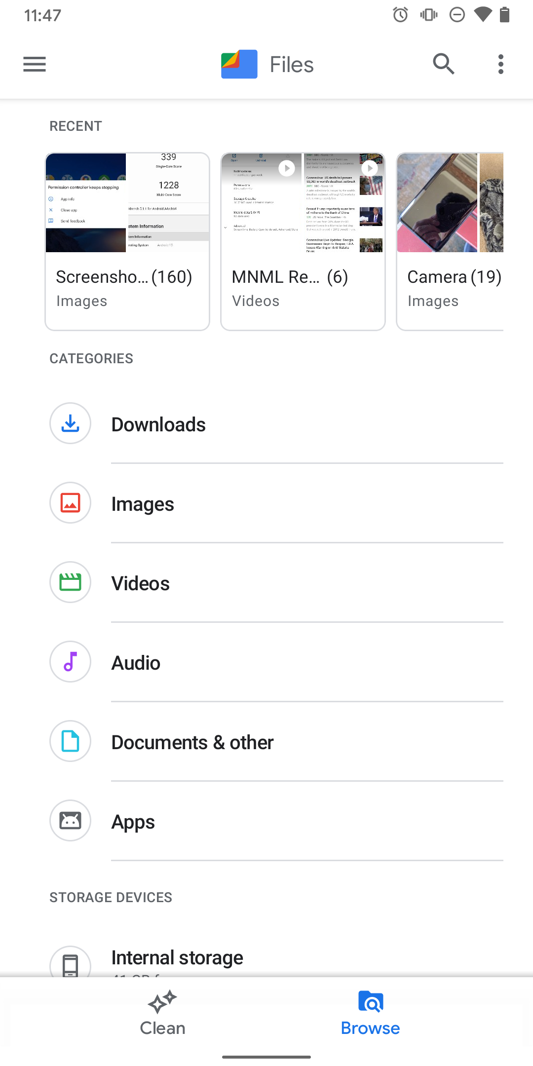 Files app on Android 11 now includes storage from other apps