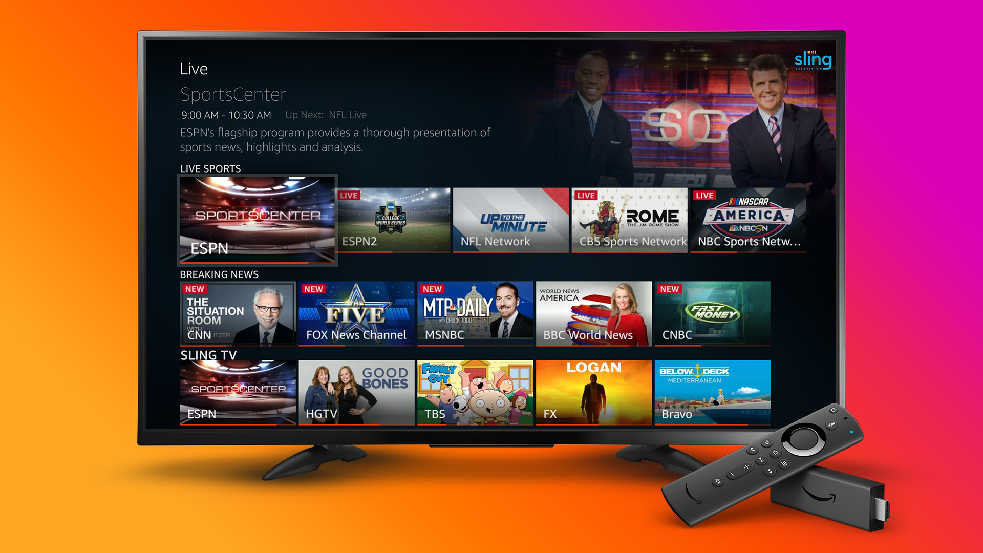 Amazon Fire TV Live now integrates YouTube TV and Sling TV, with Hulu coming soon