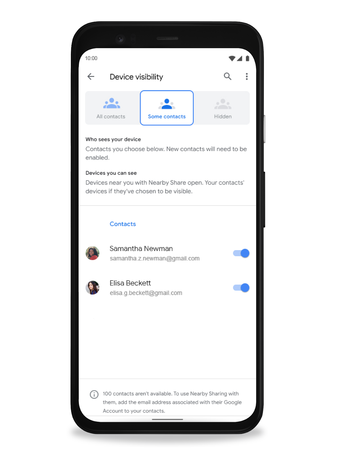 Nearby Share starts rolling out to Pixels and Samsung phones today, all