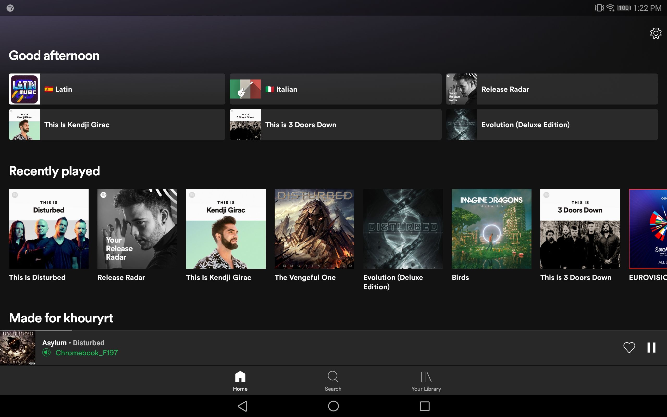 Spotify optimizes its interface for Android tablets and Chromebooks