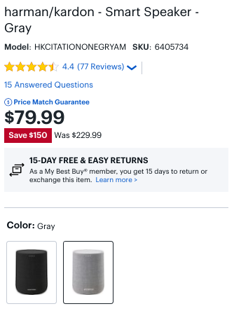 Harman Kardon Citation One is on sale 