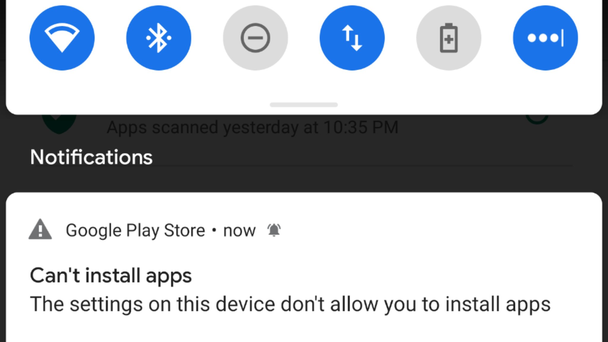 Unable to install Google play apps