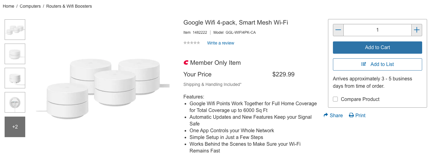 Google whole home 2024 wifi 4 pack