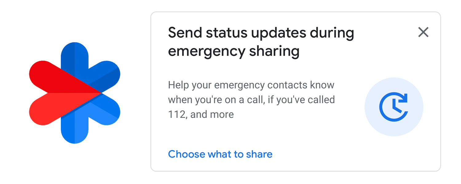 Google adds status updates to emergency sharing in Personal Safety app